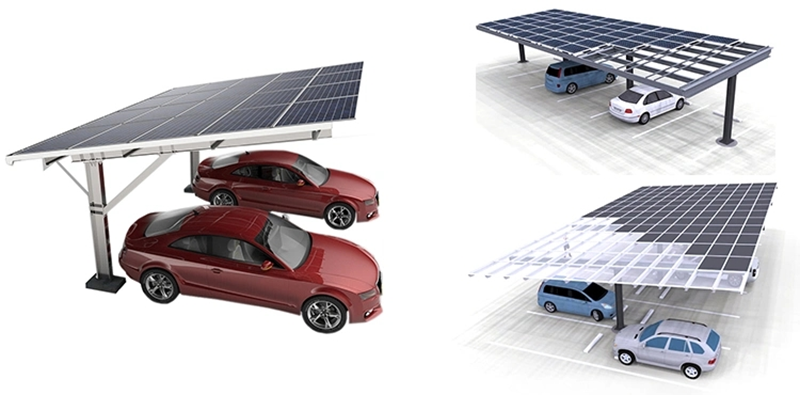 Doppelter Solar-Carport aus Aluminium