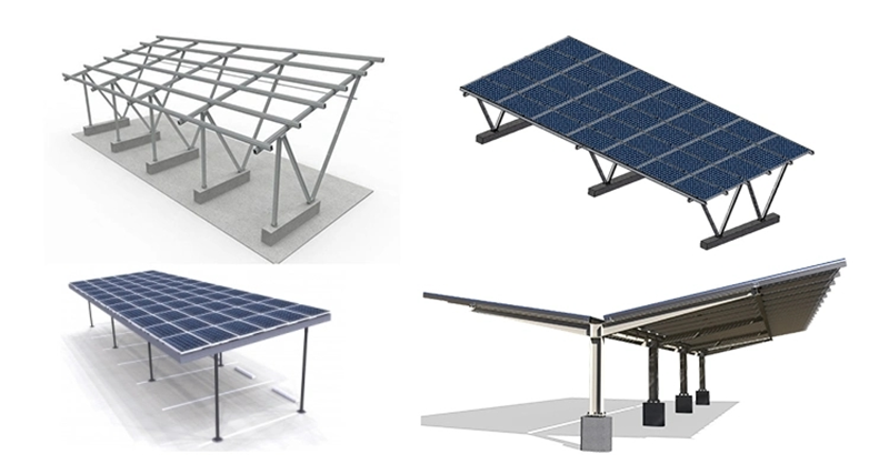photovoltaic solar panel carport greenhouse
